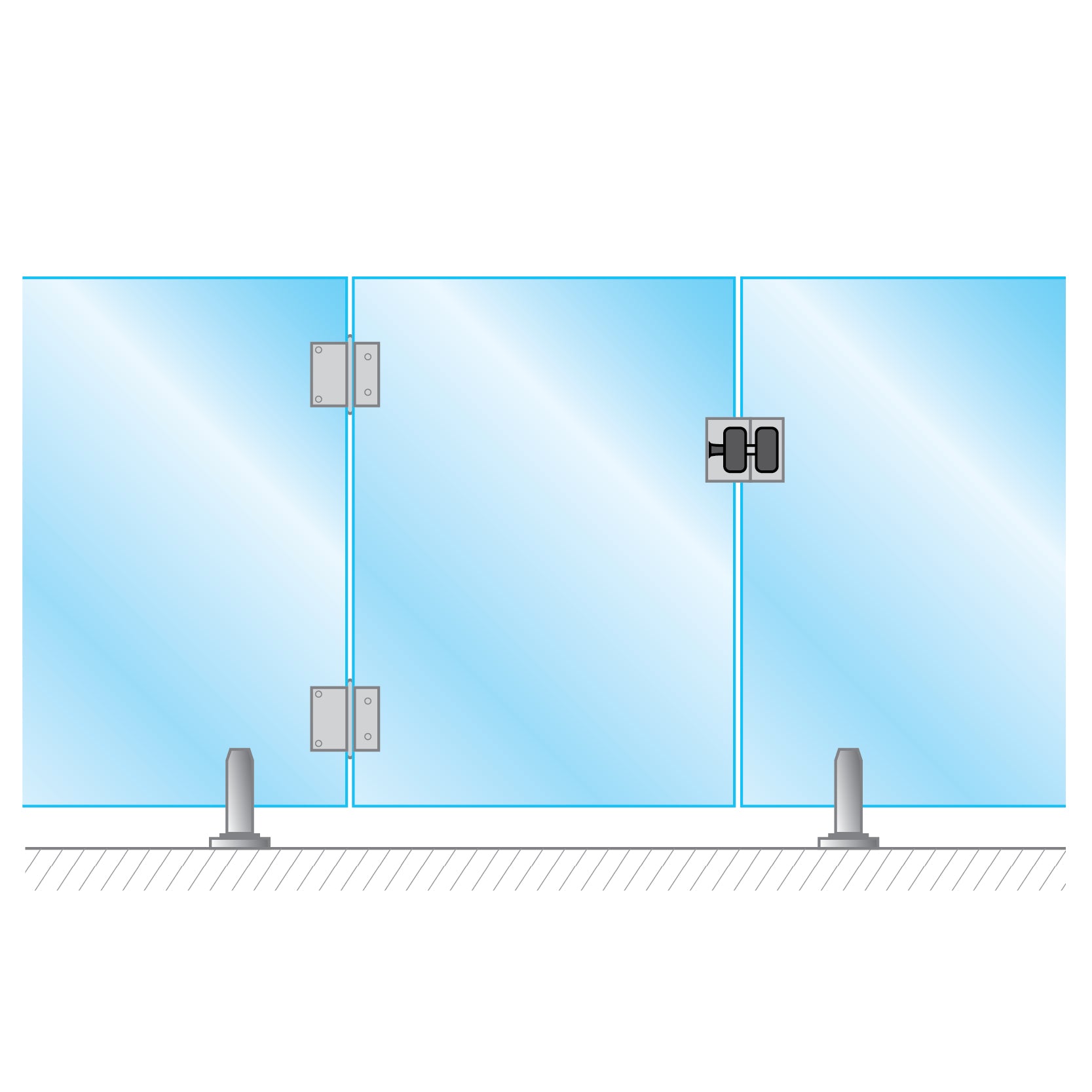 Panneau de Porte 34",40",46" Haut - RAMPE EN VERRE