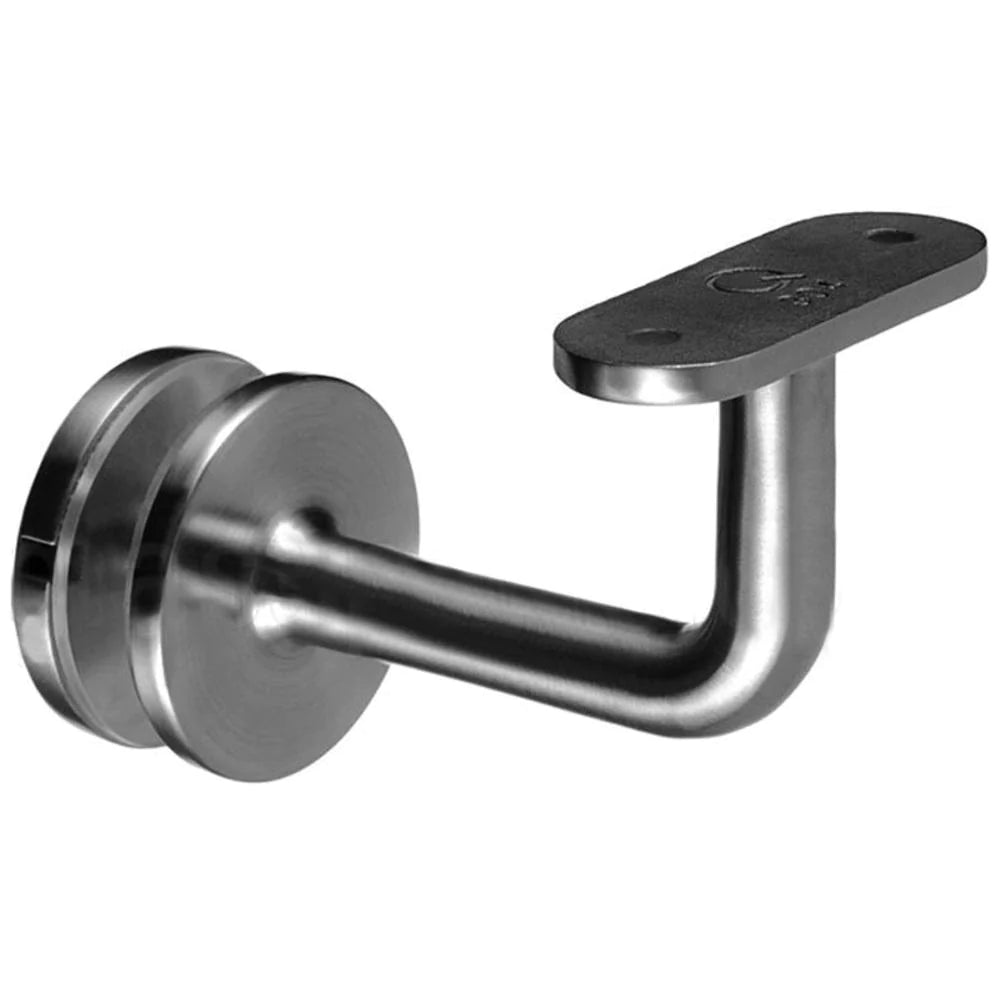 [HRB3X2] Handrail Bracket - Glass Mount - 3X2&quot; W/ Flat Saddle - RAMPE EN VERRE