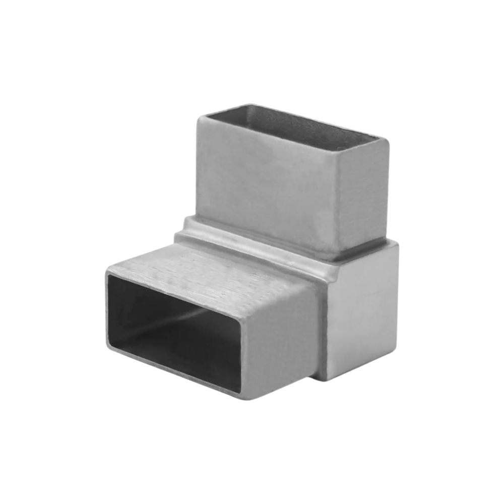 [CE2X1] Connector For 2X1&quot; Square Handrail - Fixed 90° Vertical - RAMPE EN VERRE