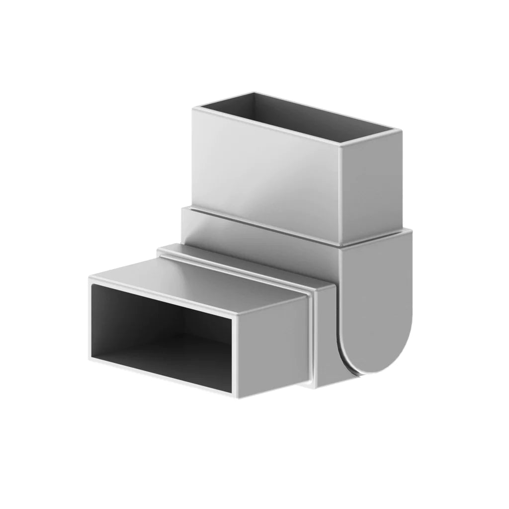 [CE2X1] Connector For 2X1&quot; Square Handrail - Adj. Vertical 90° - RAMPE EN VERRE