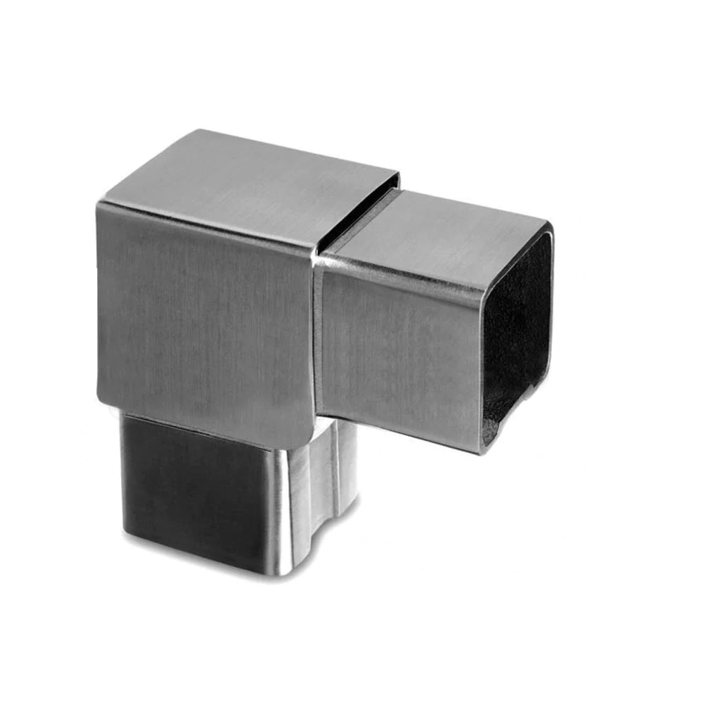 [CE40] Connector For 40mm Square Handrail - Fixed 90° - RAMPE EN VERRE